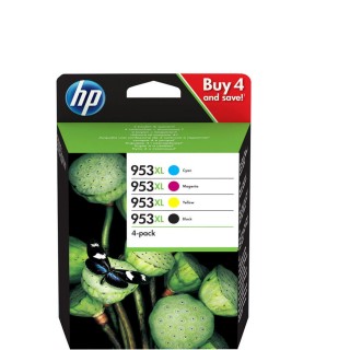 3HZ52AE HP 953XL Pack de 4 cartouches encres noire et couleurs pour imprimante HP Officejet 8720