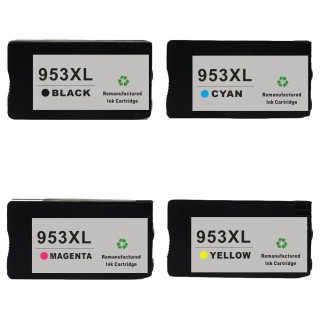 HP 953XL Pack 4 cartouches d'encres haute capacité générique équivalent HP 953XL