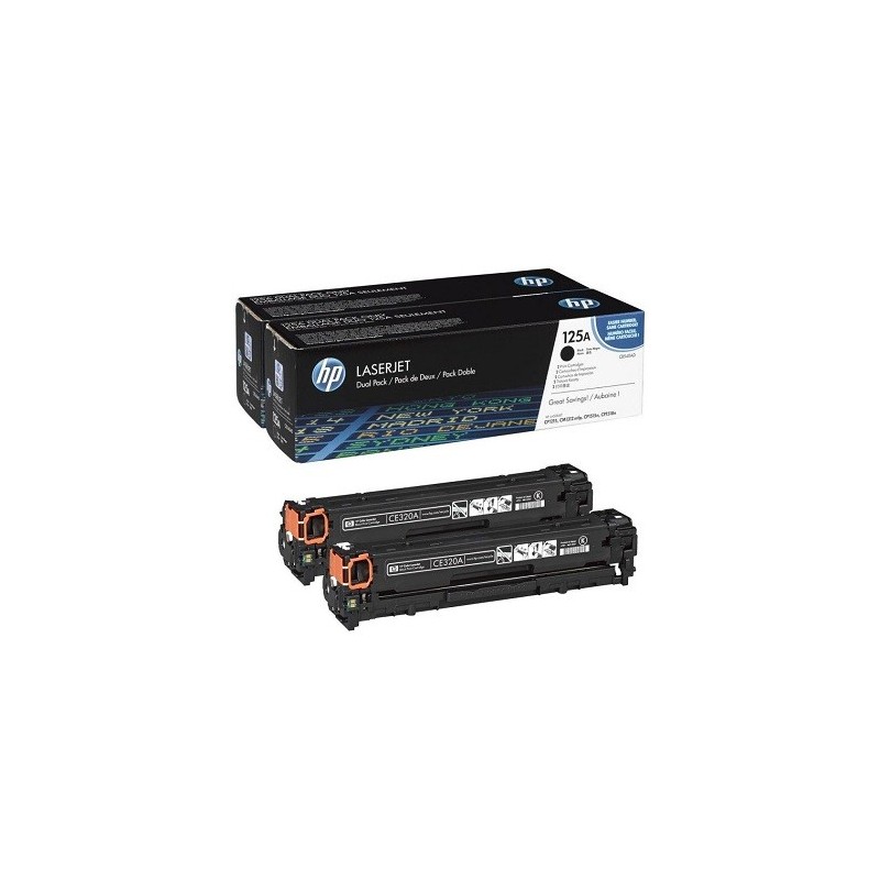 CB540AD - HP 125A pack de 2 toners LaserJet noirs authentiques (CB540AD)