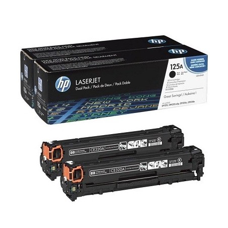 CB540AD - HP 125A pack de 2 toners LaserJet noirs authentiques (CB540AD)