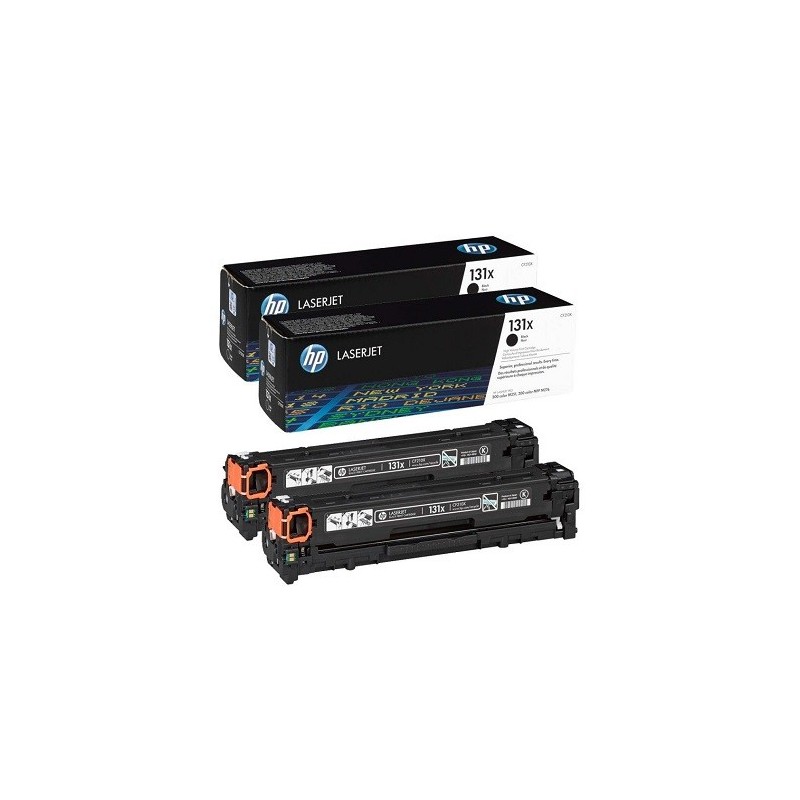 CF210XD - HP 131X pack de 2 toners LaserJet noirs haute capacité authentiques (CF210XD)