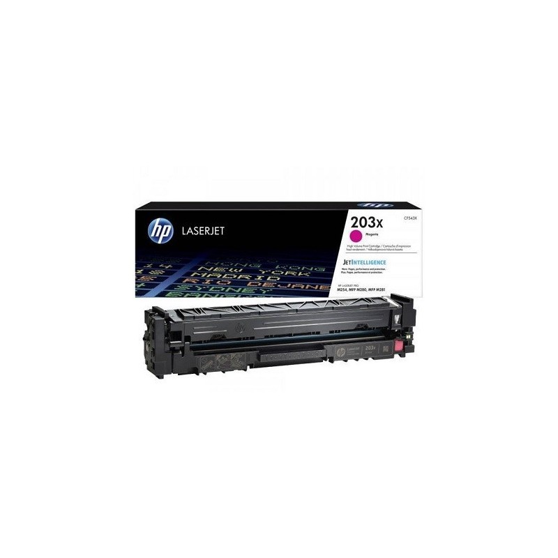 CF543X - HP 203X toner LaserJet magenta grande capacité authentique (CF543X)