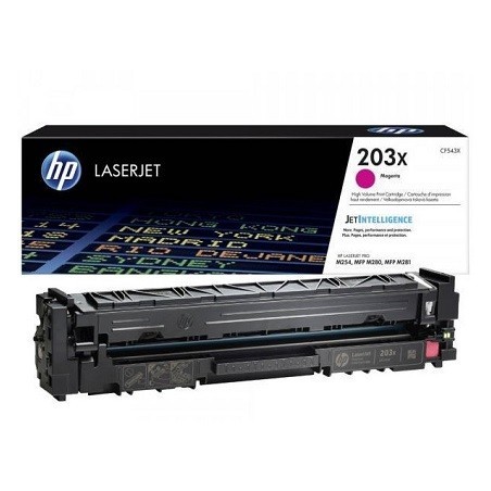 CF543X - HP 203X toner LaserJet magenta grande capacité authentique (CF543X)