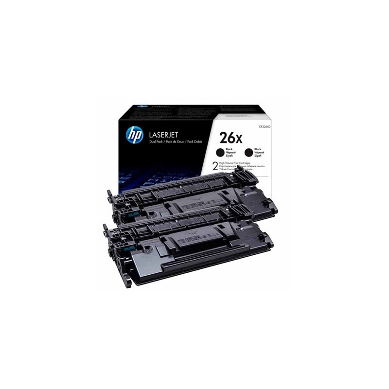 CF226XD - HP 26X pack 2 toners LaserJet noirs grande capacité authentiques (CF226XD)