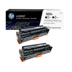 HP 305X pack de 2 toners HP noirs grande capacité (CE410XD)