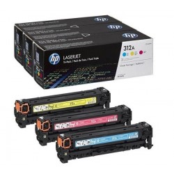 HP 312A pack de 3 toners HP cyan/magenta/jaune (CF440AM)