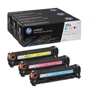 HP 312A pack de 3 toners HP cyan/magenta/jaune (CF440AM)