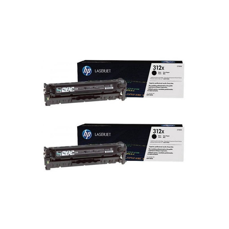 CF380XD - HP 312X pack de 2 toners LaserJet noirs grande capacité authentiques (CF380XD)