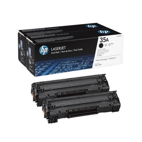 CB435AD - HP 35A pack de 2 toners LaserJet noirs authentiques (CB435AD)