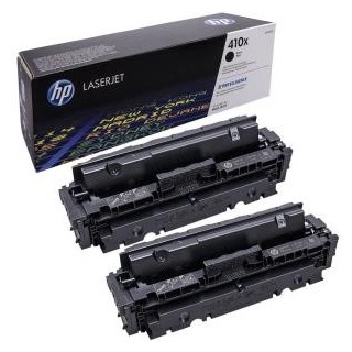 CF410XD - HP 410X pack 2 toners HP noirs grande capacité - M477fdw/M452dn/M477fdn/M477fnw/M452nw/M377dw