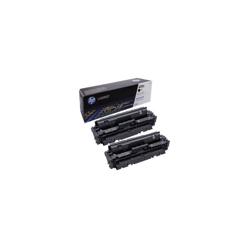 CF410XD - HP 410X pack 2 toners HP noirs grande capacité - M477fdw/M452dn/M477fdn/M477fnw/M452nw/M377dw