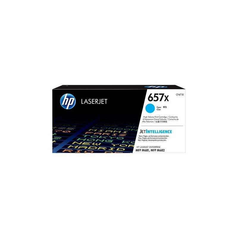 CF471X - HP 657X toner LaserJet cyan authentique (CF471X)
