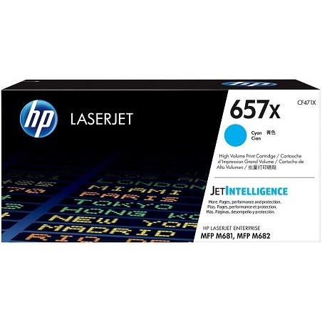 CF471X - HP 657X toner LaserJet cyan authentique (CF471X)