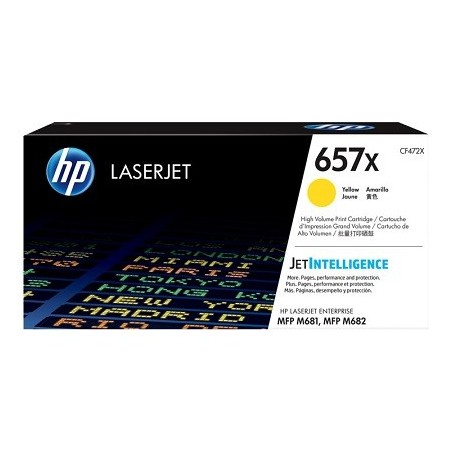 CF472X - HP 657X toner LaserJet jaune authentique (CF472X) CF472X - HP 657X toner LaserJet jaune authentique (CF472X)