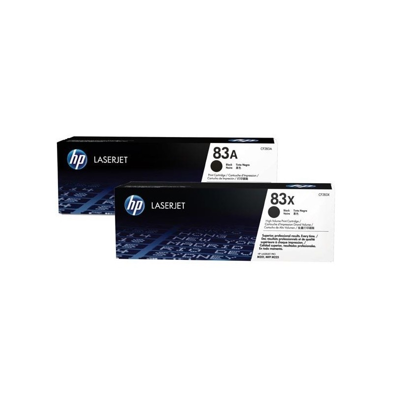 CF283XD - HP 83X pack de 2 toners LaserJet noirs grande capacité authentiques (CF283XD)