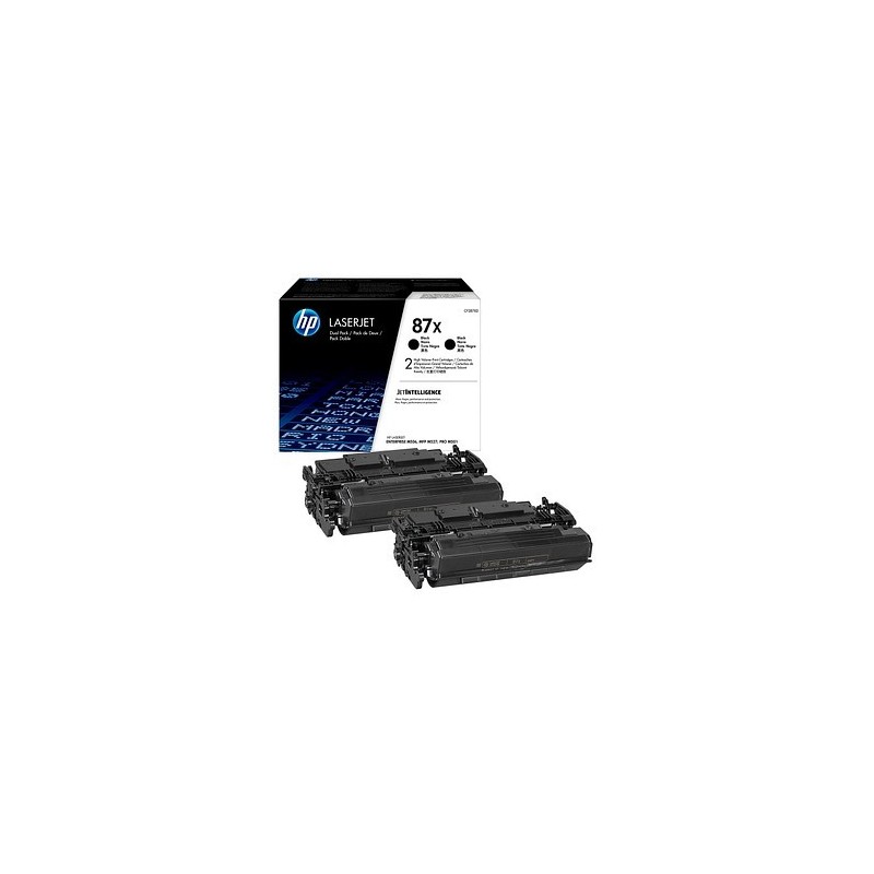 CF287XD - HP 87X pack de 2 toners LaserJet noirs grande capacité authentiques (CF287XD)