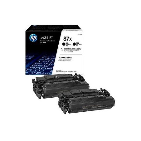 CF287XD - HP 87X pack de 2 toners LaserJet noirs grande capacité authentiques (CF287XD)