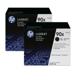 HP 90X pack de 2 toners HP noirs grande capacité autenthiques (CE390XD)