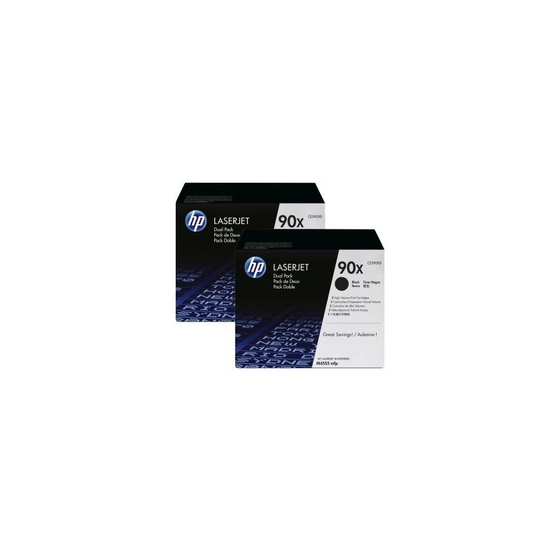 CE390XD - HP 90X pack de 2 toners LaserJet noirs grande capacité autenthiques (CE390XD)