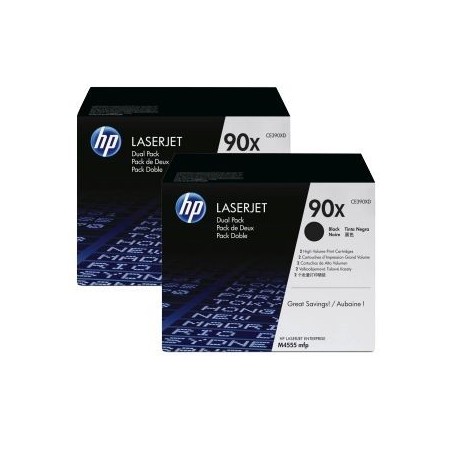 CE390XD - HP 90X pack de 2 toners LaserJet noirs grande capacité autenthiques (CE390XD)
