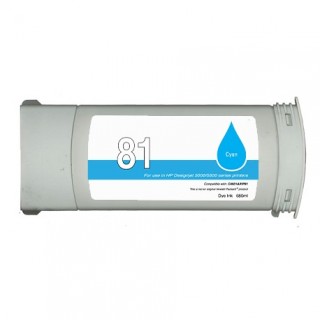 C4931A / N°81 cartouche d'encre Cyan compatible pour imprimante HP