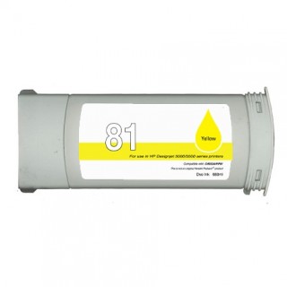 C4933A / N°81 cartouche d'encre Jaune compatible pour imprimante HP