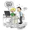 blonde et imprimante
