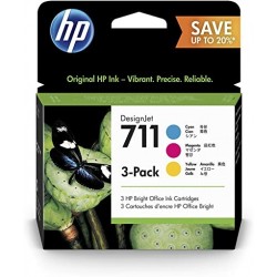 P2V32A - 3 Cartouches d'encre HP Office Bright Jaune, Cyan, Magenta (3x29ml) - Imprimante HP DesignJet T520 / T120