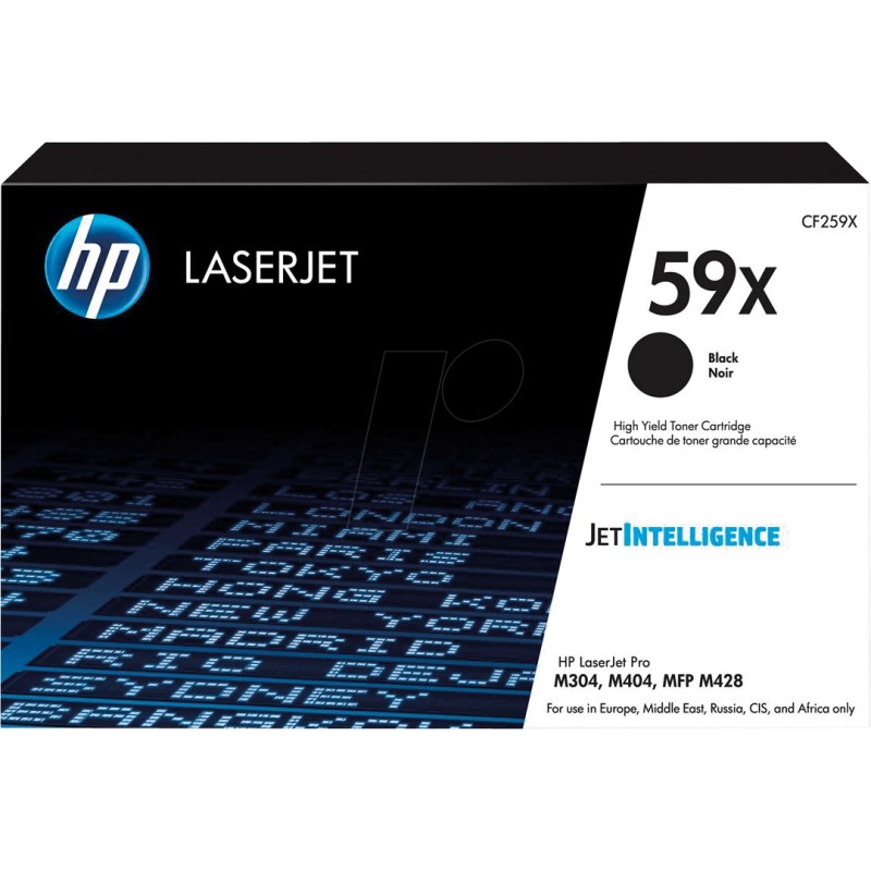 CF259X - HP 59X NOIR CARTOUCHE DE TONER - LaserJet Pro M404dn/M404dw/M404n/MFP M428dw/MFP M428fdn/MFP M428fdw