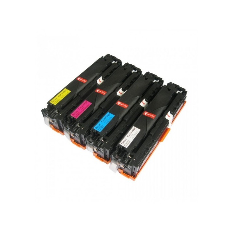 Pack de toner CMYK compatible pour imprimante HP CP1525 + Kit Roller imprimante HP Laserjet CP2025 CM2320