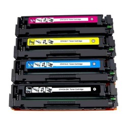 Pack de 4 cartouches de toner compatibles HP CF410A 11A/12A/13A + rouleau d'entrainement papier HP offert