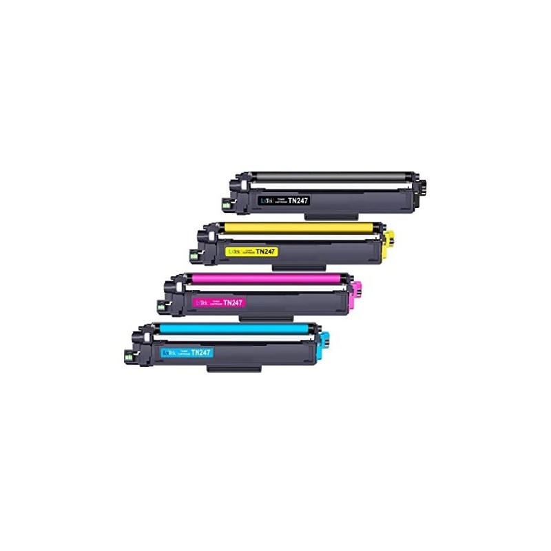 Pack 4 cartouches de toner TN-247 compatible