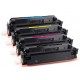 Pack de 4 cartouches toners compatibles HP 415X Noir, Cyan, Jaune, Magenta