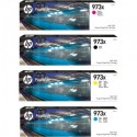 Lot 4 cartouches 973X HP PageWide Pro452/477 + CN459-67006 Kit nettoyage tête d\'impression HP Pagewide et Officejet Pro