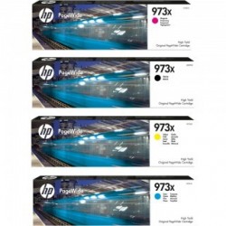 Lot 4 cartouches 973X HP PageWide Pro452/477 + CN459-67006 Kit nettoyage tête d'impression HP Pagewide et Officejet Pro