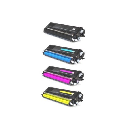 Pack de 4 cartouches toners compatibles Brother TN-423 Noir, Cyan, Jaune, Magenta