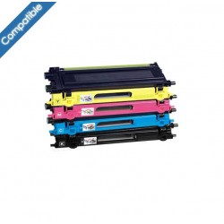 Pack de 4 cartouches toners compatibles Brother TN-230 BK/C/Y/M + 1 Collecteur de toner usagé Brother WT-200CL offert