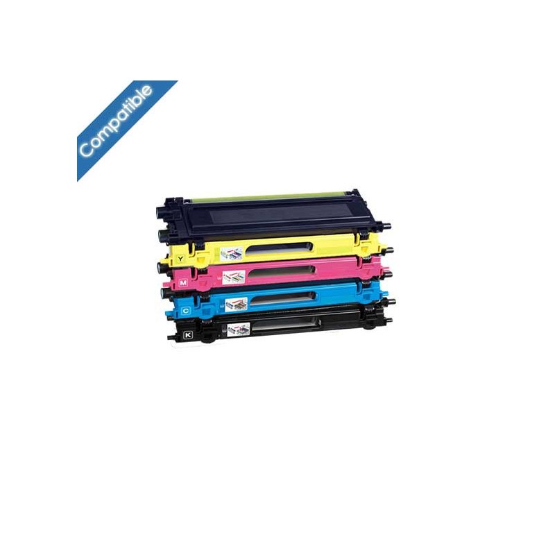 Pack 4 toners laser compatibles équivalent Brother TN-230BK/C/Y/M + Tambour pour imprimante Brother DR-230CL