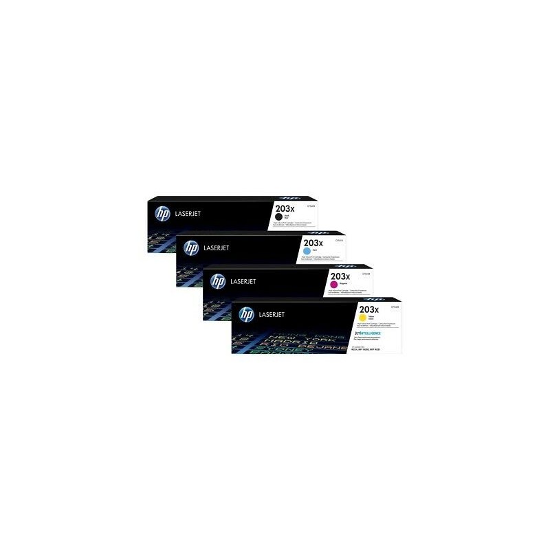Pack 4 cartouches de toner compatible HP 203X BK/C/Y/M