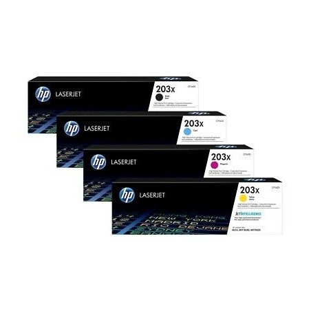 Pack 4 cartouches de toner compatible HP 203X BK/C/Y/M