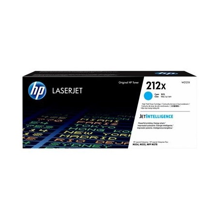 W2121X - Cartouche toner cyan HP 212X - Enterprise Flow MFP M578/M554/M554 Series/M554dn/M555 Series