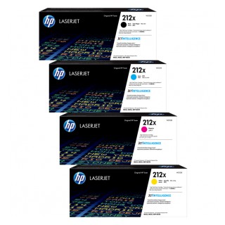 Pack de 4 cartouches toners HP 212X BK/C/Y/M