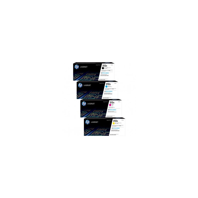 Pack de 4 cartouches toners HP 212X BK/C/Y/M