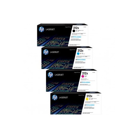 Pack de 4 cartouches toners HP 212X BK/C/Y/M