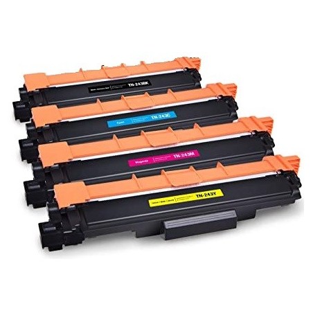 Pack 4 cartouches de toner compatible Brother TN-243 BK/C/Y/M