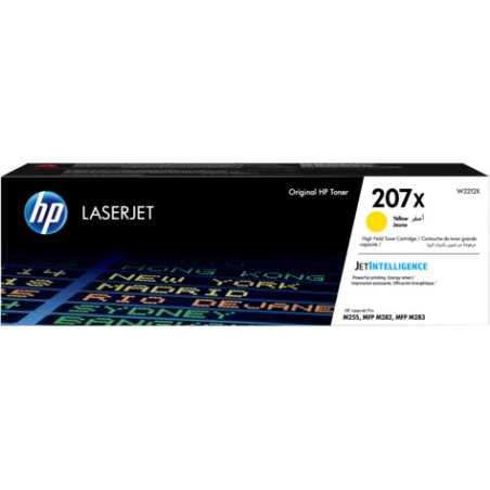 W2212X - Toner HP 207X Jaune - M255dw/M255nw/MFP M282nw